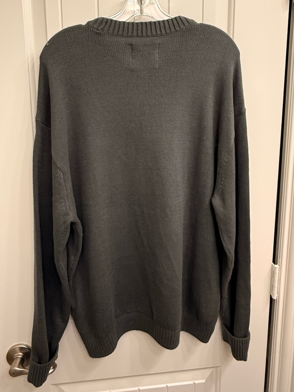 Hollister Charcoal Bucking Horse Cowboy Crewneck Sweater sz L - Picture 4 of 5